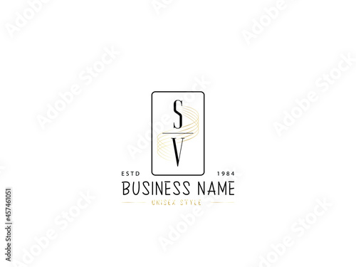 SV Logo Letter, monogram sv sv  logo icon for wedding fashion or any type of business