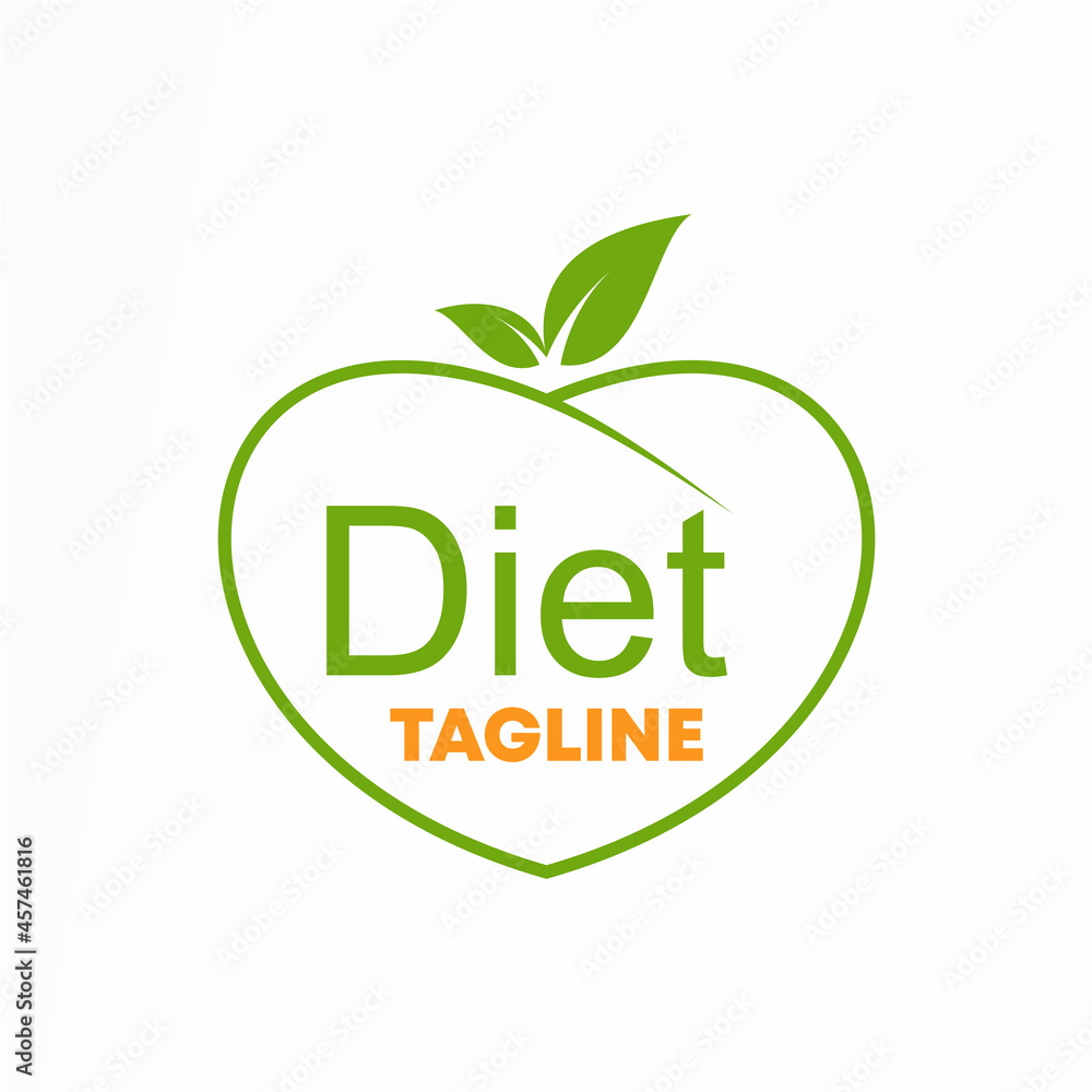 Simple letter writing DIET font with leaf and love image graphic icon logo design abstract concept vector stock. can be used as a corporate identity related to slimming and vegetarian or vegan Simple letter writing DIET font with leaf and love image graphic icon logo design abstract concept vector stock. can be used as a corporate identity related to slimming and vegetarian or vegan