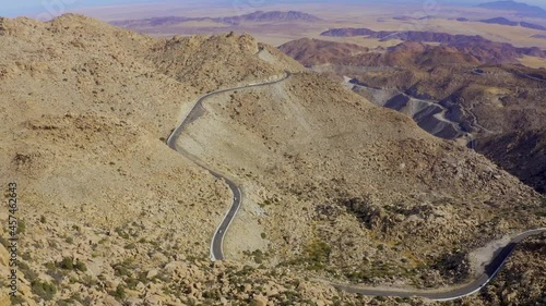 Aerial View of the Rumorosa Road in Mexicali Mexico on a Sunny Day photo