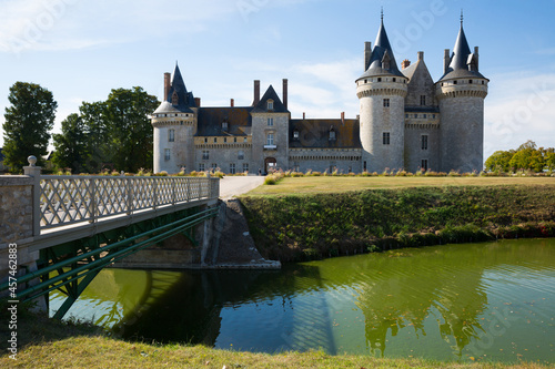 View of majestic castle Chateau de Sully-sur-Loire, France