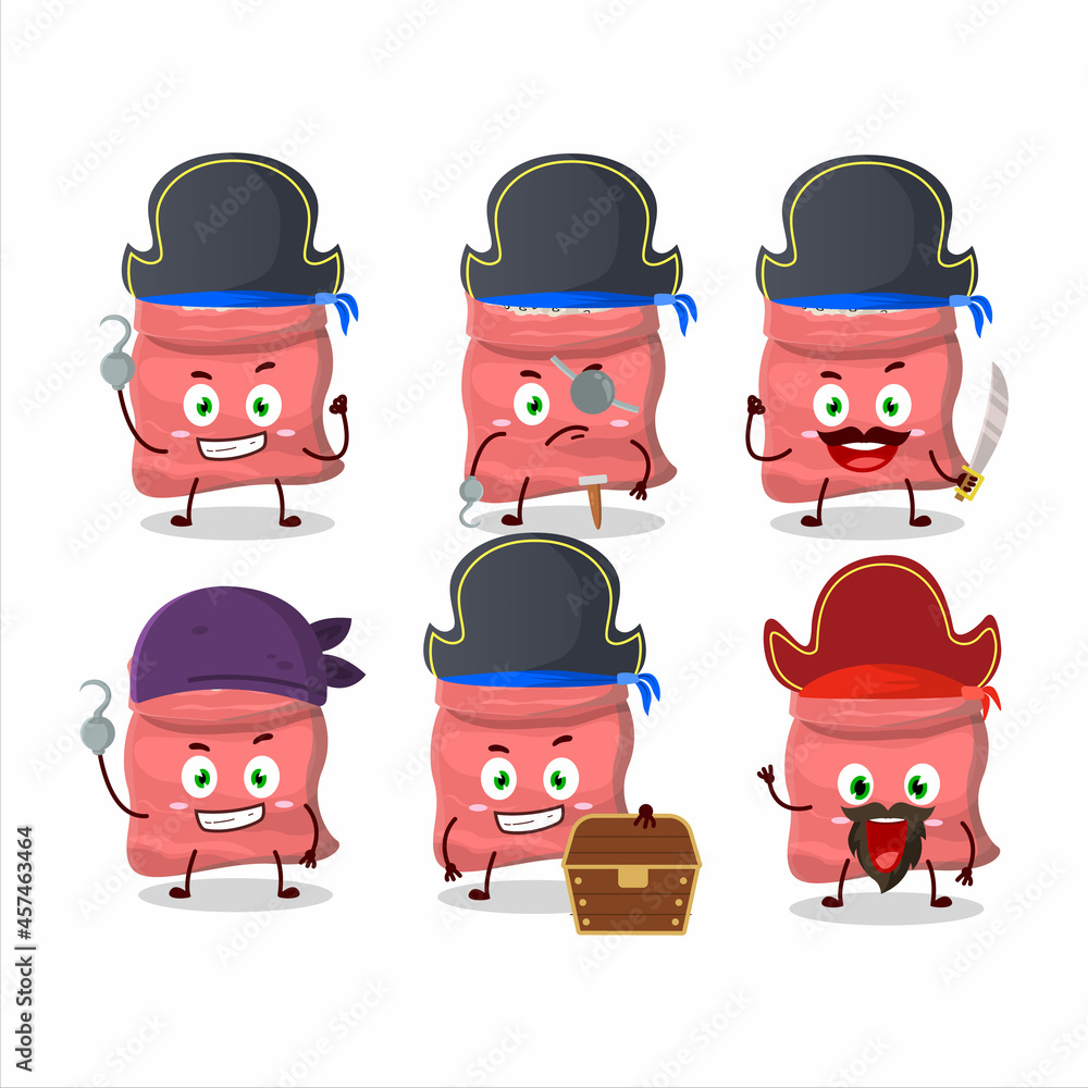 Cartoon character of black eyed peas with various pirates emoticons Cartoon character of black eyed peas with various pirates emoticons