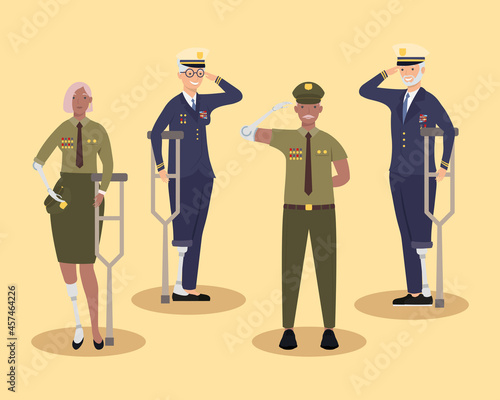Veterans with prosthetics