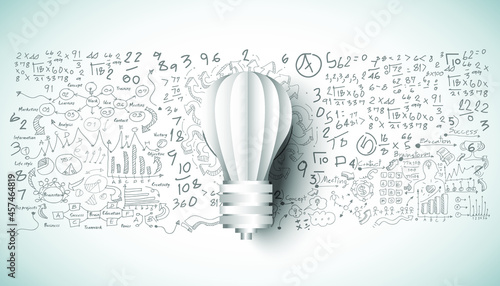 Light bulb Idea. plan think analyze creative startup business. illustration Creativity modern Concept Vector Infographic template.