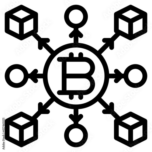 decentralized line icon