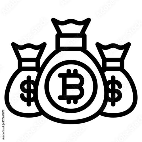 moneybag line icon
