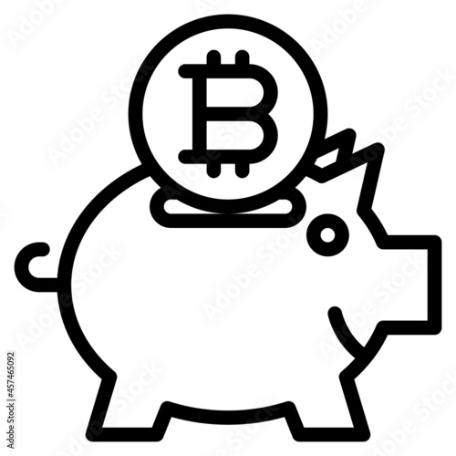 piggybank line icon