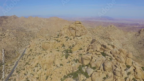 Aerial View of the Rumorosa Road in Mexicali Mexico on a Sunny Day photo