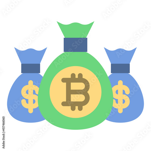 moneybag flat icon