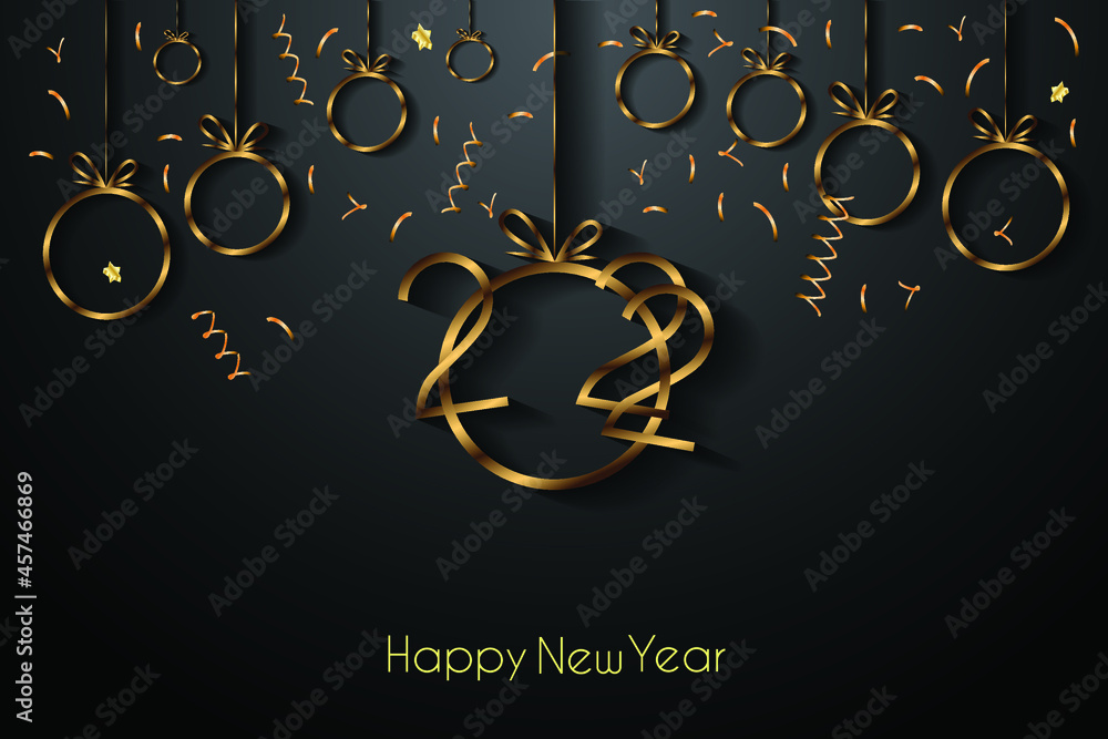 2022 Happy New Year background for your seasonal invitations, festive posters, greetings cards.
