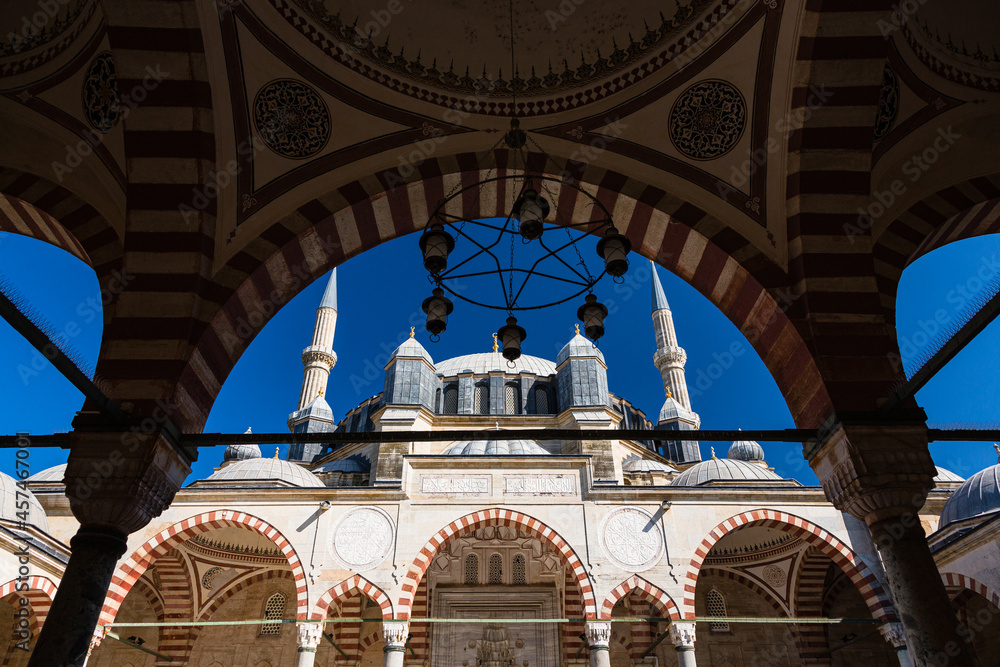トルコ　エディルネの旧市街にある世界遺産にもなっているセリミエ・モスク