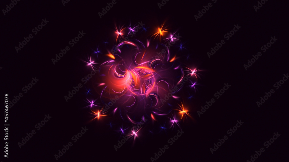 Obraz premium 3D rendering abstract round light background