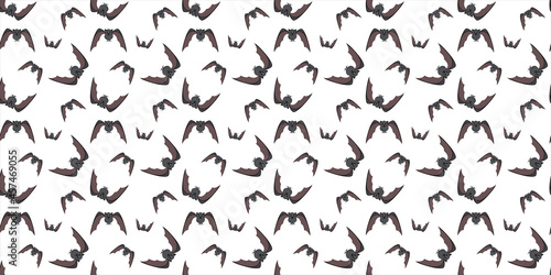 A bat with spread wings. Bat seamless pattern. For printing T-shirts  stickers  posters  textiles and other seamless patterns