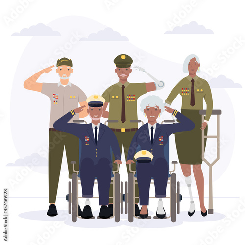 Veterans people with prosthetics