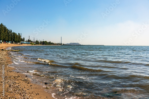 summer seascape, sea of Azov, Ukraine photo