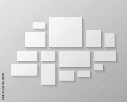 Template collage of fourteen frames, images, photo