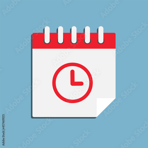 Icon page calendar - timer, time, clock, reminder