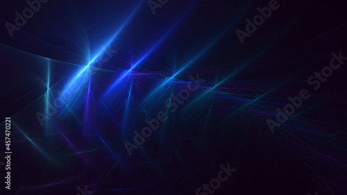 3D rendering abstract blue technology fractal background © BetiBup33