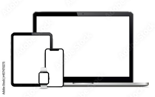 Digital devices: Laptop, tablet, smartphone, smartwatch