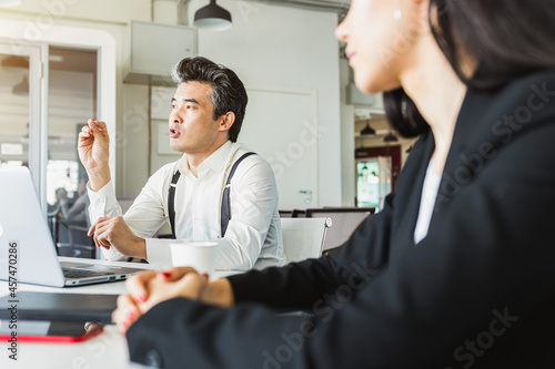 Wallpaper Mural Group of young business people in smart casual wear working together in office. Team at work. Torontodigital.ca