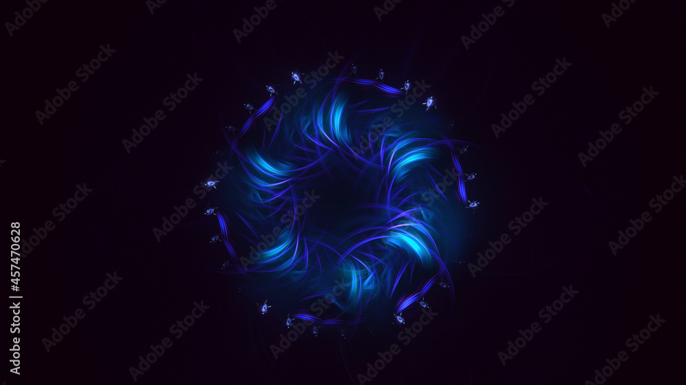 Fototapeta premium 3D rendering abstract round light background