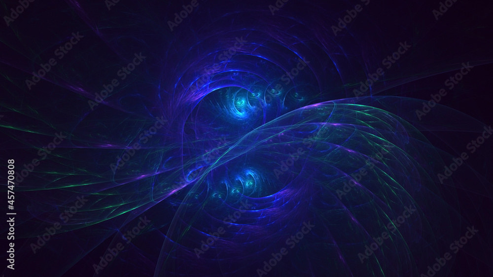Obraz premium 3D rendering abstract multicolor fractal light background