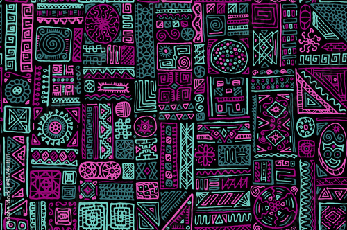 Traditional african vector seamless pattern design