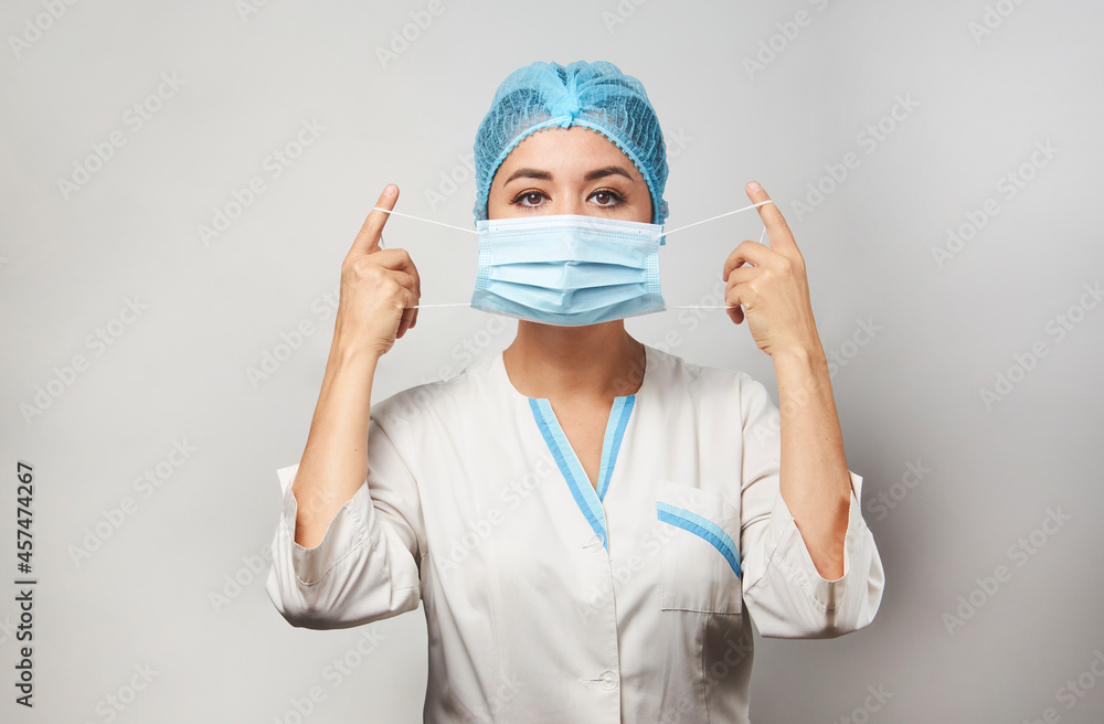 Doctor wearing medical mask, close-up portrait Doctor wearing medical mask, close-up portrait