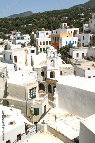 Mandrakion is the capital of Nisyros Island. View from above