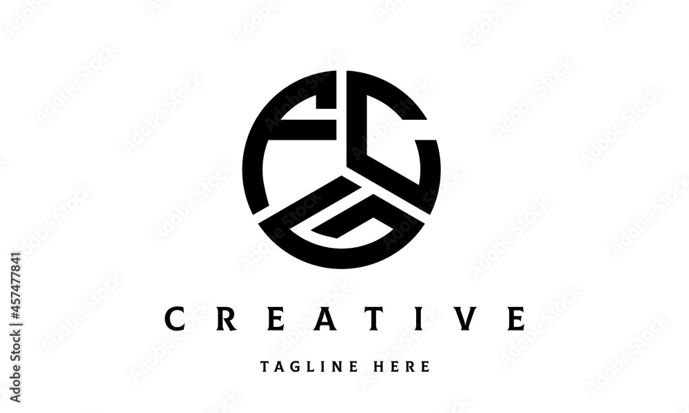 FCG creative circle three letter logo FCG creative circle three letter logo