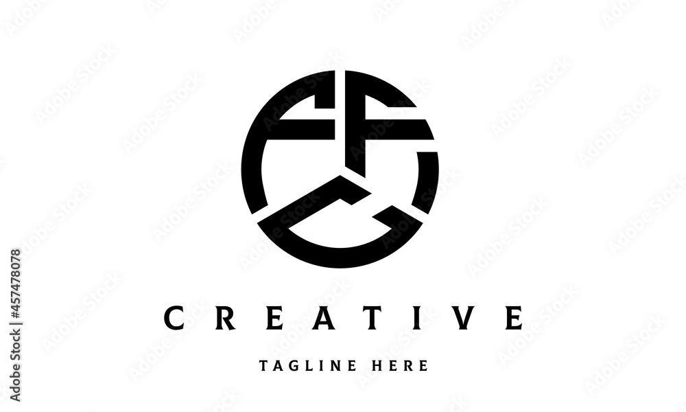 FFC creative circle three letter logo FFC creative circle three letter logo