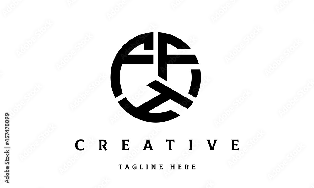 FFH creative circle three letter logo FFH creative circle three letter logo