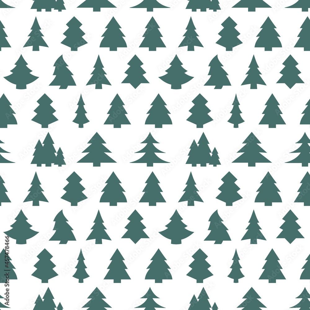Christmas tree seamless pattern, Xmas fir texture background