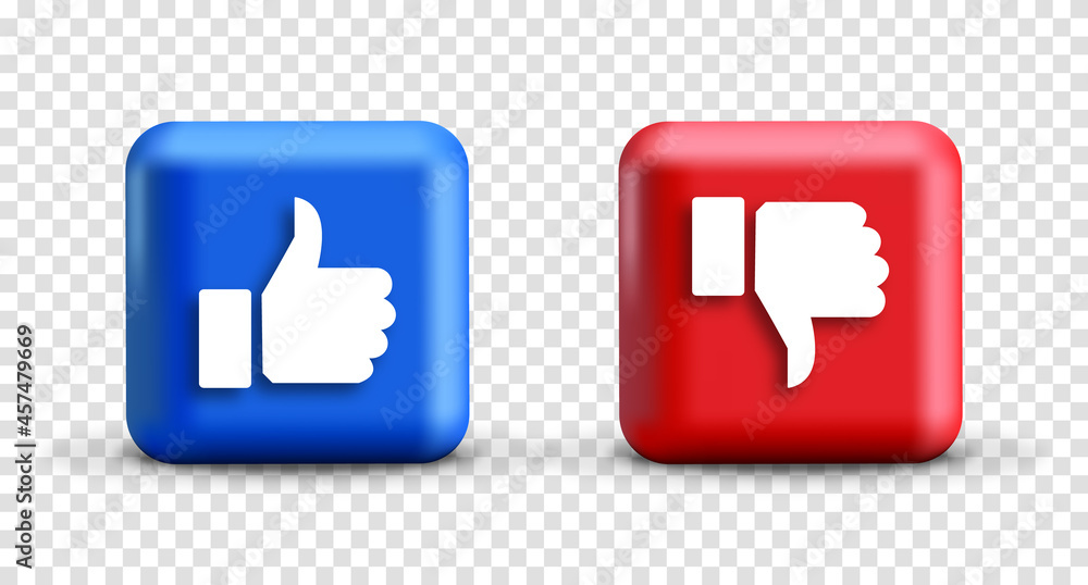 Thumb up and thumb down sign. Vector illustration Thumb up and thumb down sign. Vector illustration