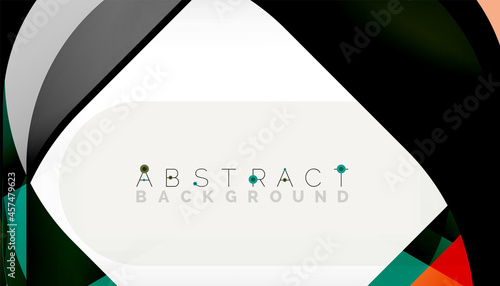 Abstract square shape with overlapping waves, minimal geometric background. Vector Illustration For Wallpaper, Banner, Background, Landing Page