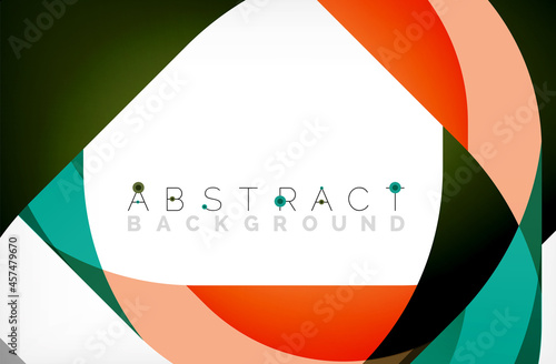Abstract square shape with overlapping waves, minimal geometric background. Vector Illustration For Wallpaper, Banner, Background, Landing Page