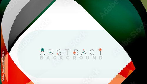Abstract square shape with overlapping waves, minimal geometric background. Vector Illustration For Wallpaper, Banner, Background, Landing Page