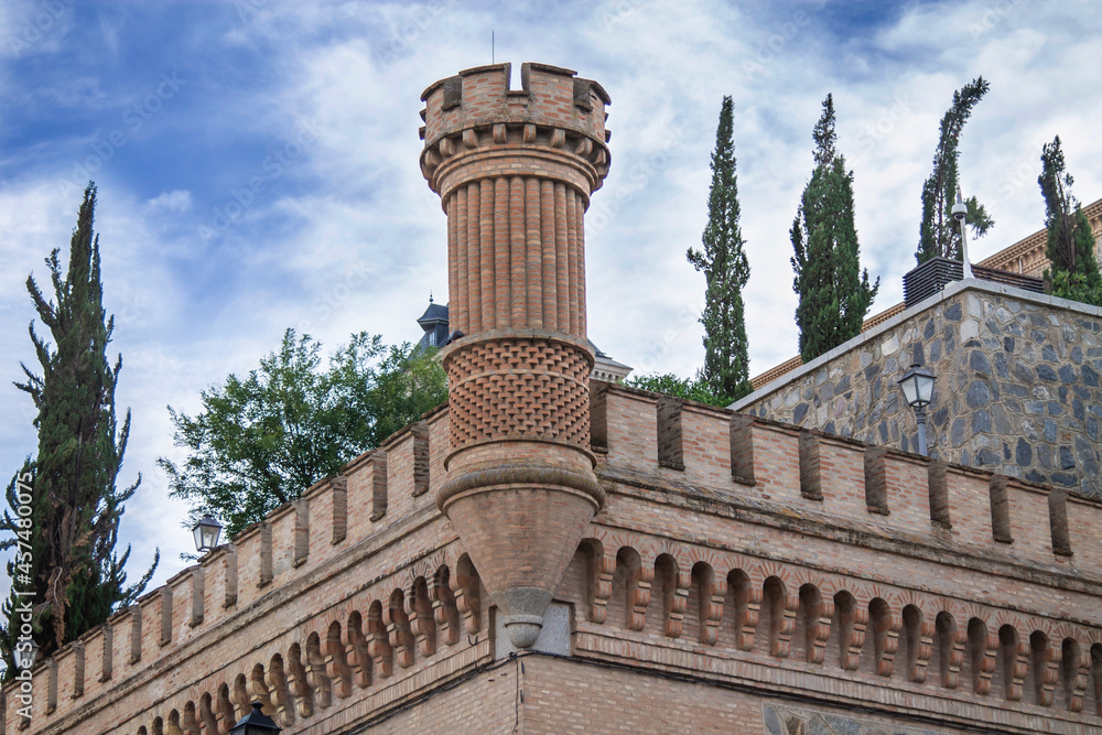tower of the alcazar of toledo, historical monument of the city