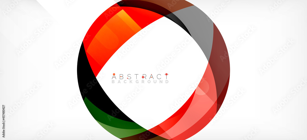 Color circle shapes, minimal geometric background. Trendy dynamic composition. Vector Illustration For Wallpaper, Banner, Background, Landing Page Color circle shapes, minimal geometric background. Trendy dynamic composition. Vector Illustration For Wallpaper, Banner, Background, Landing Page
