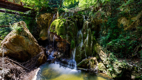 The Bigar cascada in the Cheile Nerei-Beu  ni  a National Park in Romania