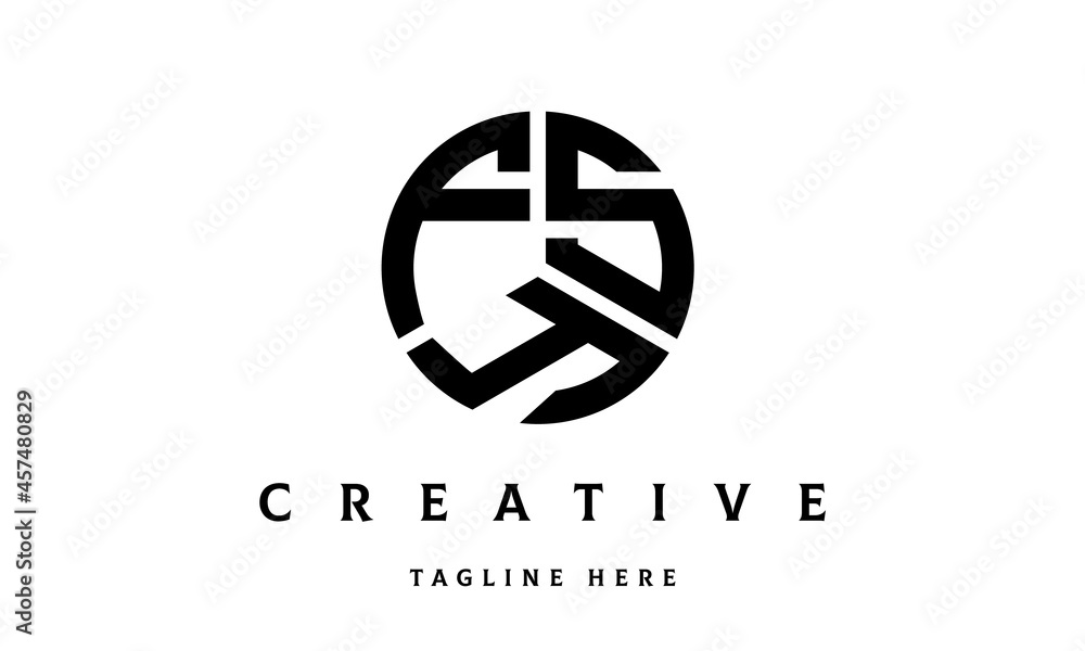 FSY creative circle three letter logo FSY creative circle three letter logo