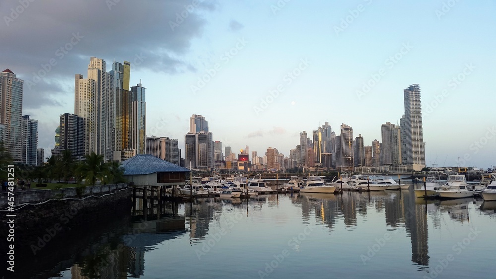 panama city skyline at night