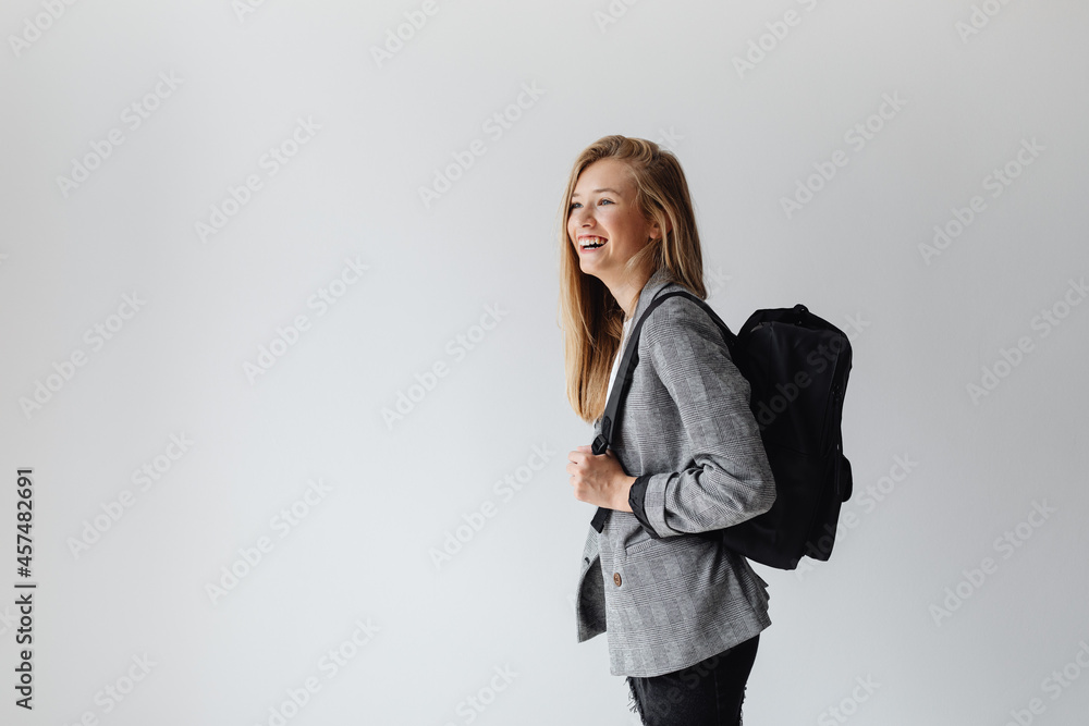 A teenage student back to school A teenage student back to school