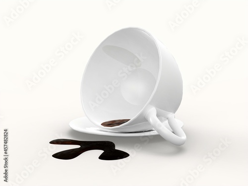Spilled coffee, 3D model.