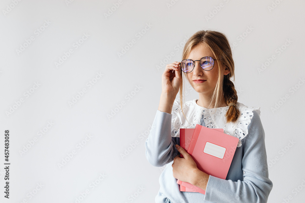 A teenage student back to school A teenage student back to school