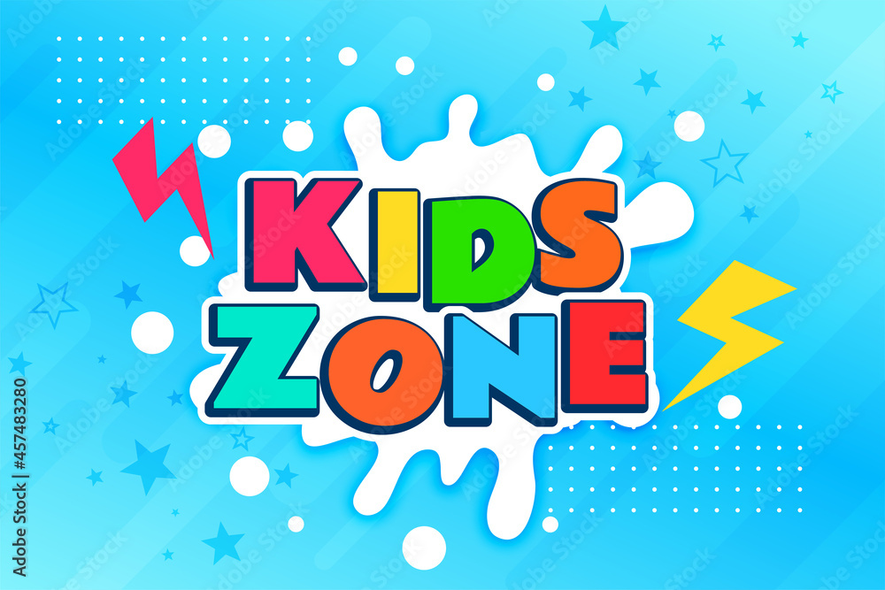 kids zone colorful banner design