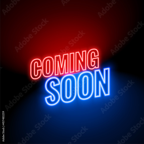 neon style coming soon background