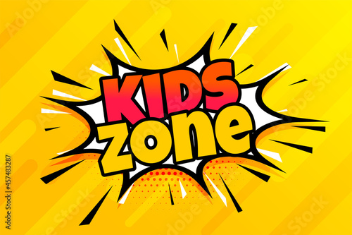comic style kids zone cartoon background