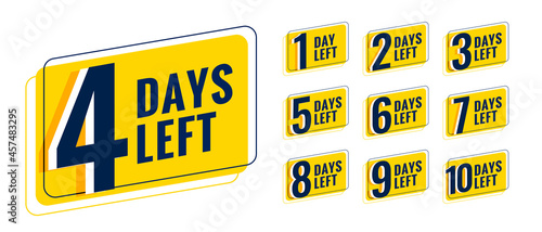 days left countdown timer banner for upcoming event