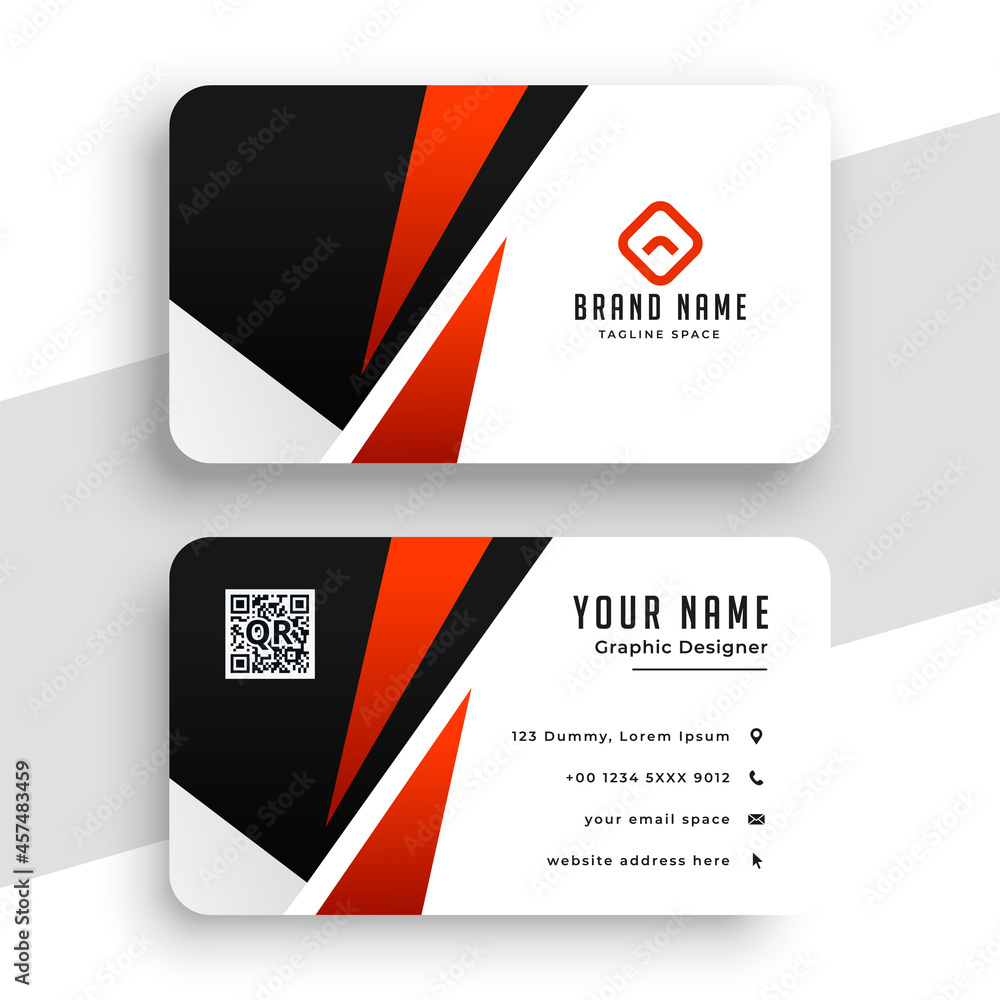 stylish red business card modern template stylish red business card modern template