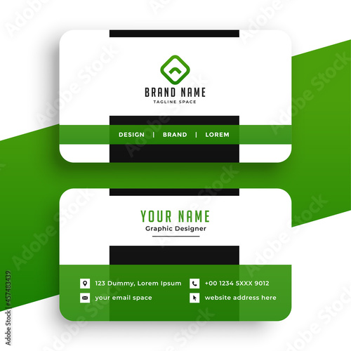 green business card professional design